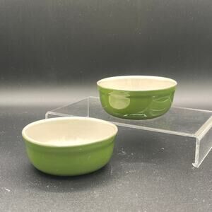 Vintage Chefsware 3.5 inch green ramekin dip cups #106